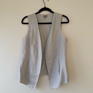 J. Jill Soft Gray Open Vest